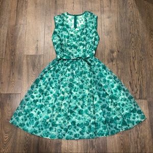 Vintage 1950s handmade chiffon dress 45 bust-33 waist